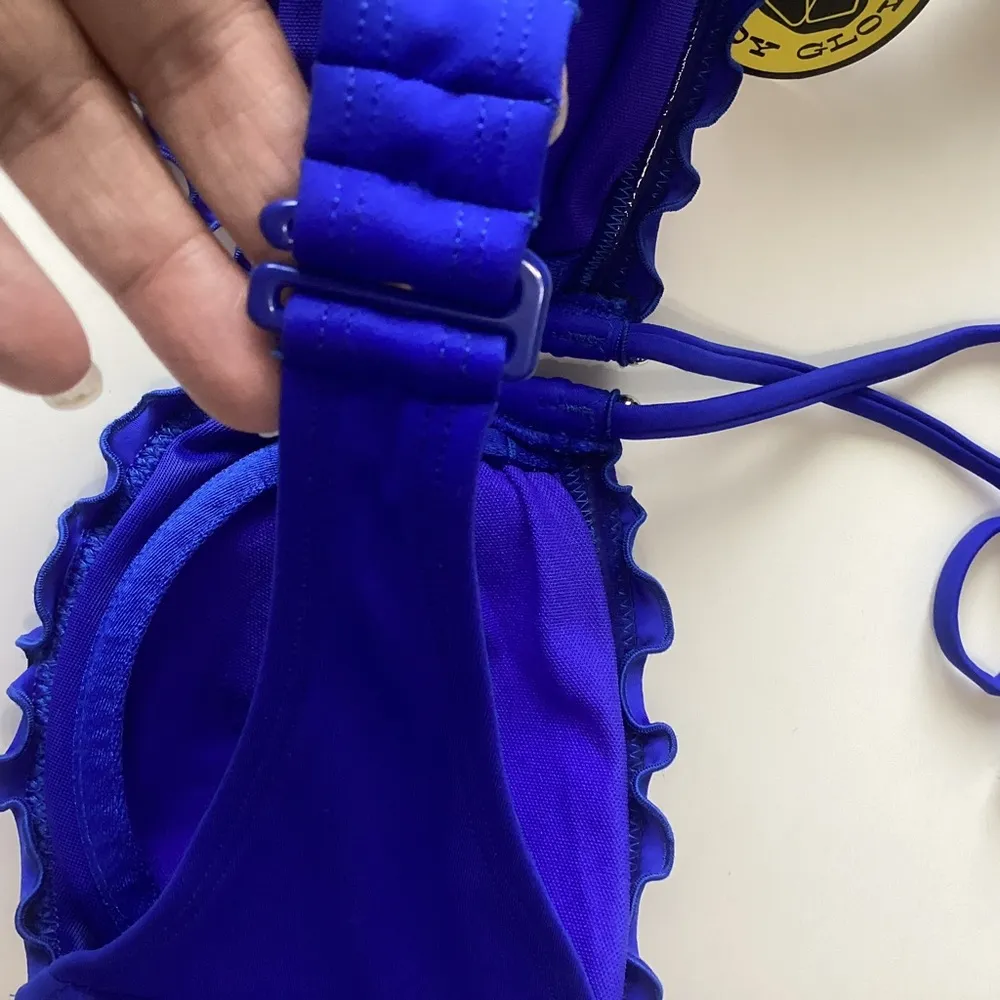 Body Glove smoothies Vibrant Blue bandeau Bikini Top D cup - Image 6