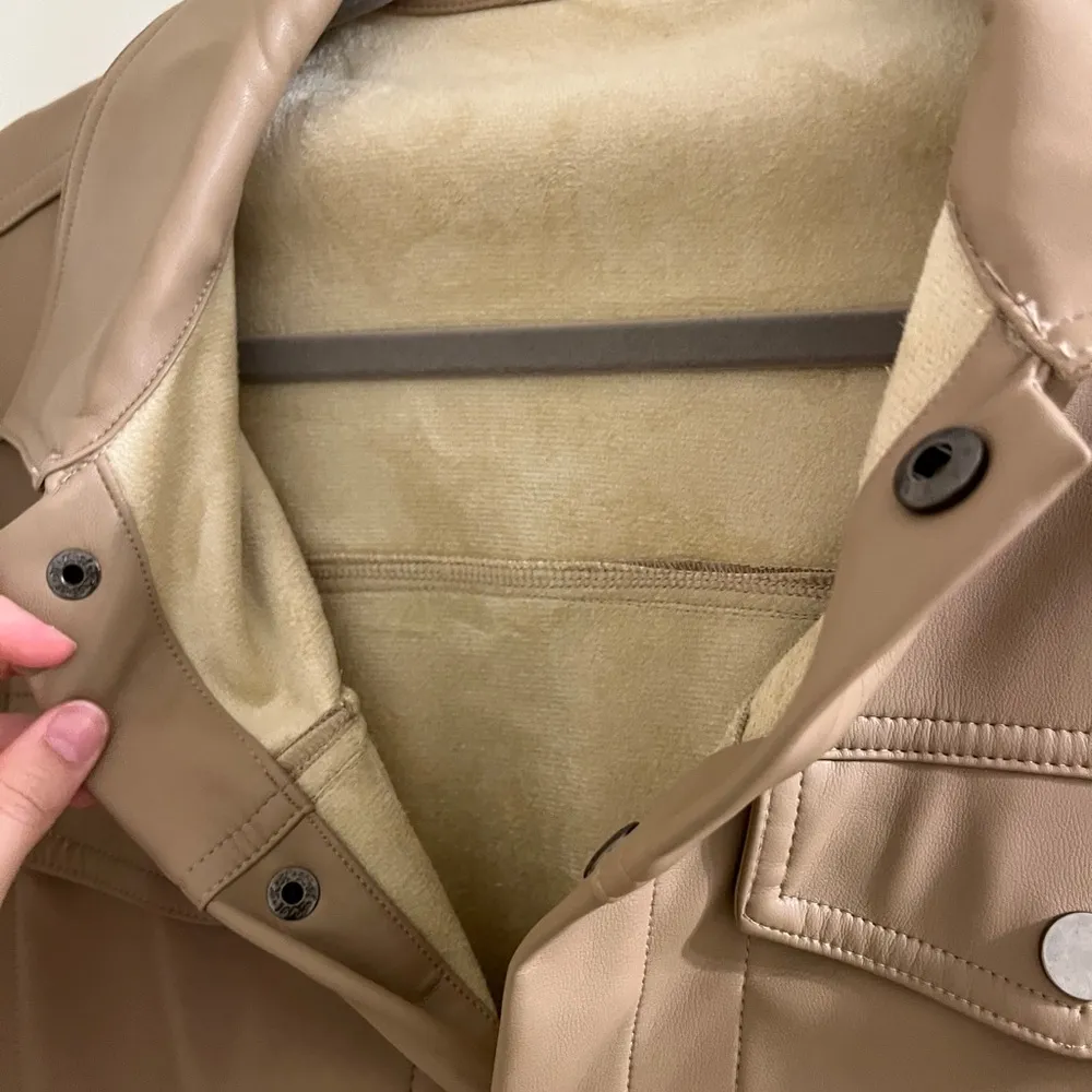 Faux Leather short sleeve utility romper - Image 3