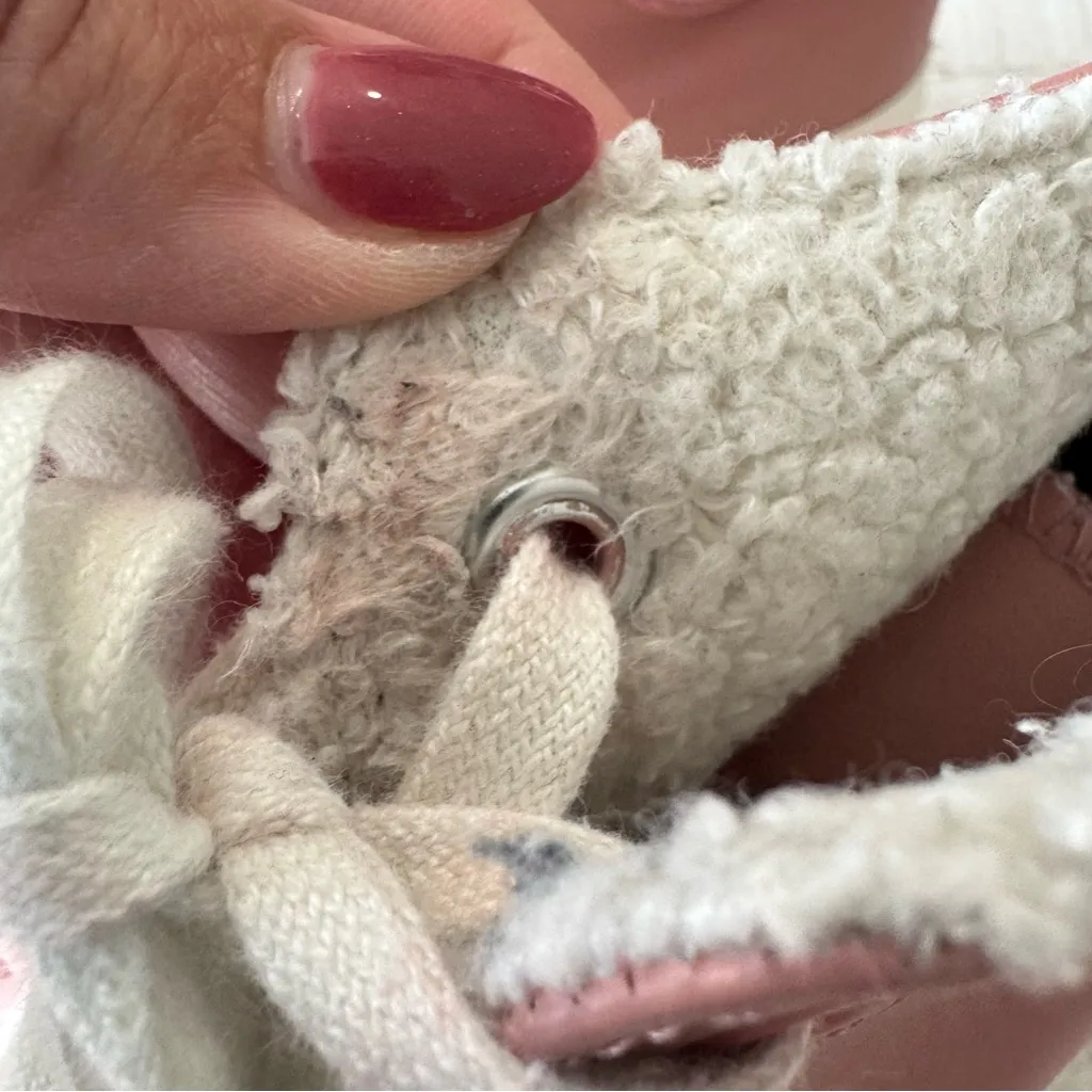 Converse All Star size 8‎ CTAS Lift Hi Rust Pink Leather Platform Sherpa Lined - Image 6