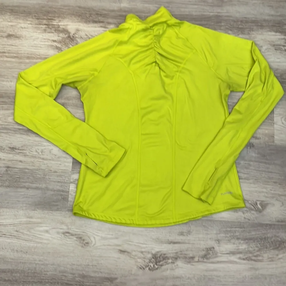 Reebok PLAYDRY Neon Green Lightweight Pullover Front Half Zip Women’s Jacket S - Image 6