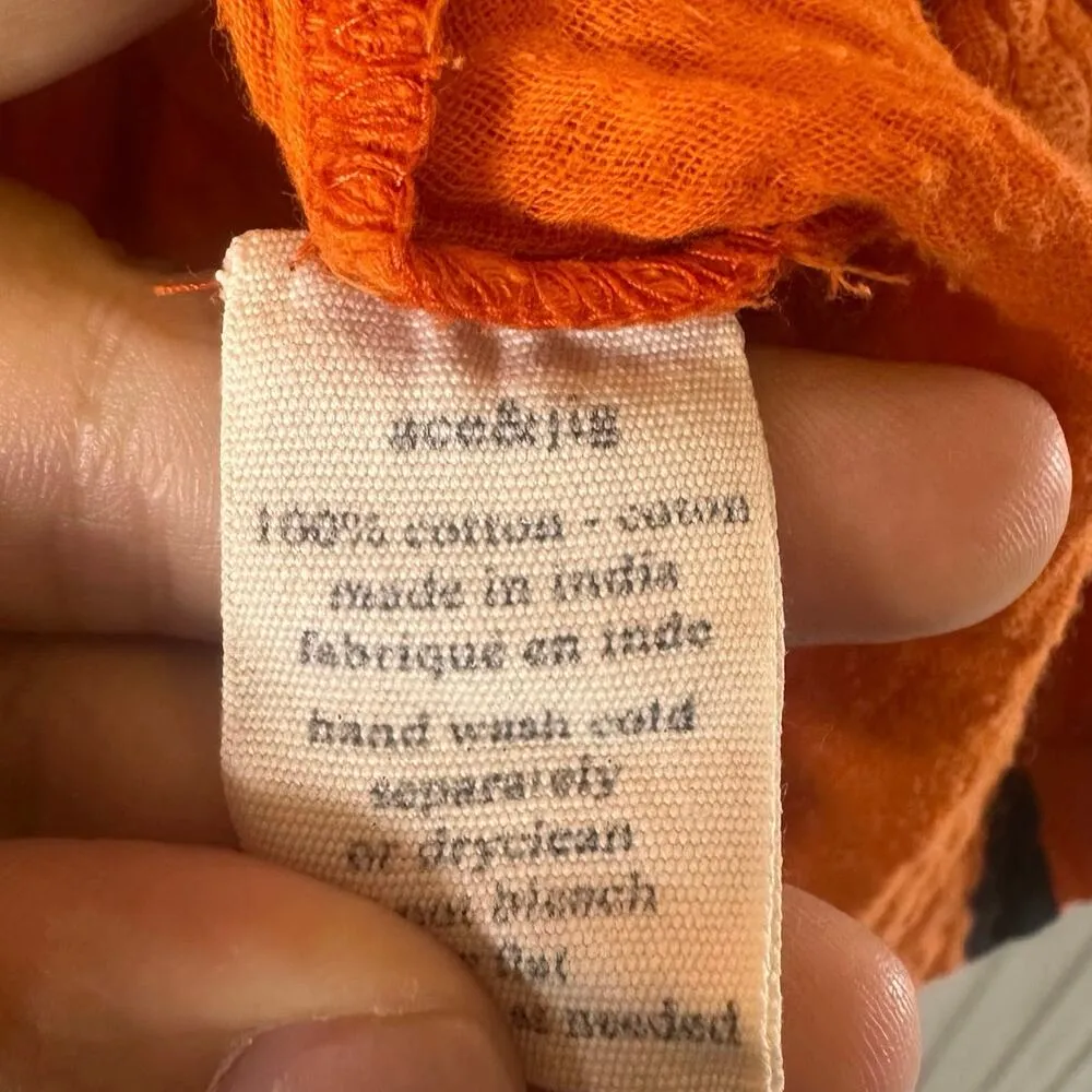 Ace & Jig Orange Dress Drawstring Waist - Image 6