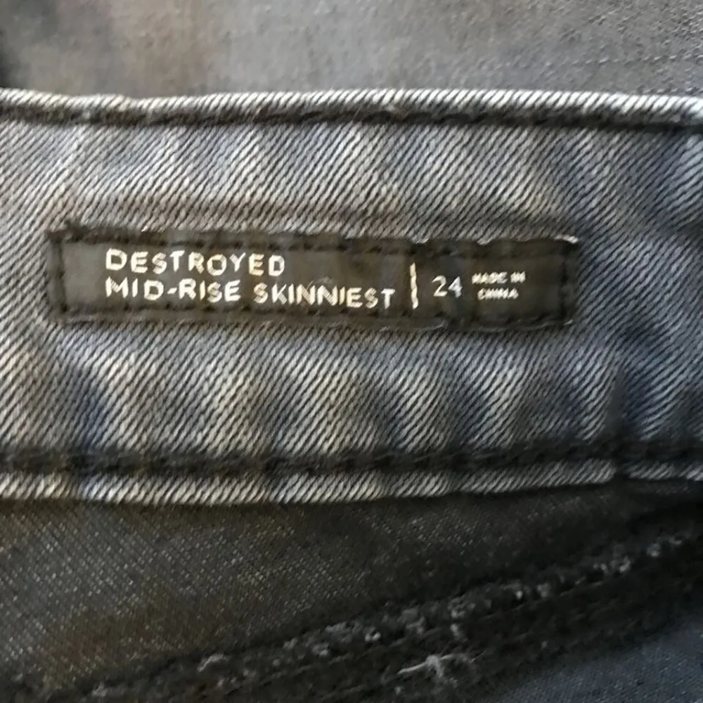 BULLHEAD DENIM CO. Sz24 Jeans Gray Mid-rise Skinny - Image 3