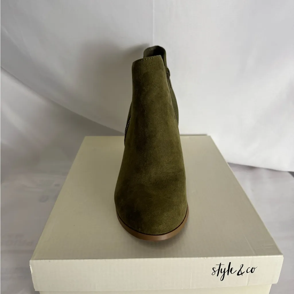 Style & Co. Green Ankle‎ Booties with Suede Finish - Image 3