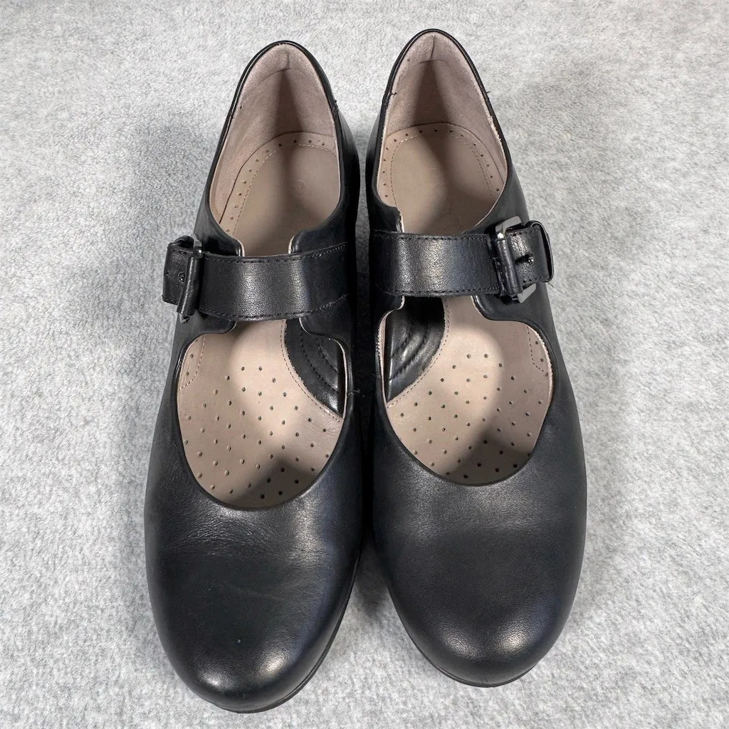 ECCO Mary Jane Pumps Womens Size 8.5 - 9 Black Round Toe Buckle Strap Comfort - Image 3