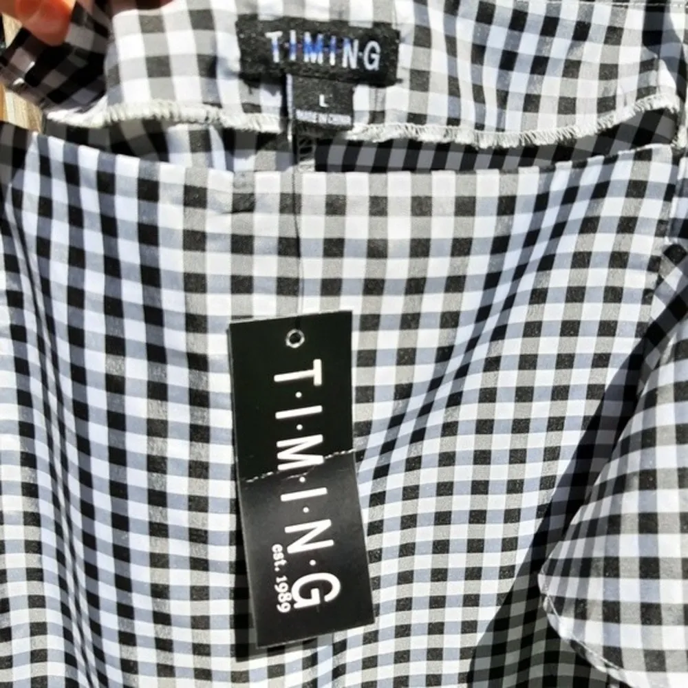 Timing  Checkered Off Shoulders Top Size L - Image 8