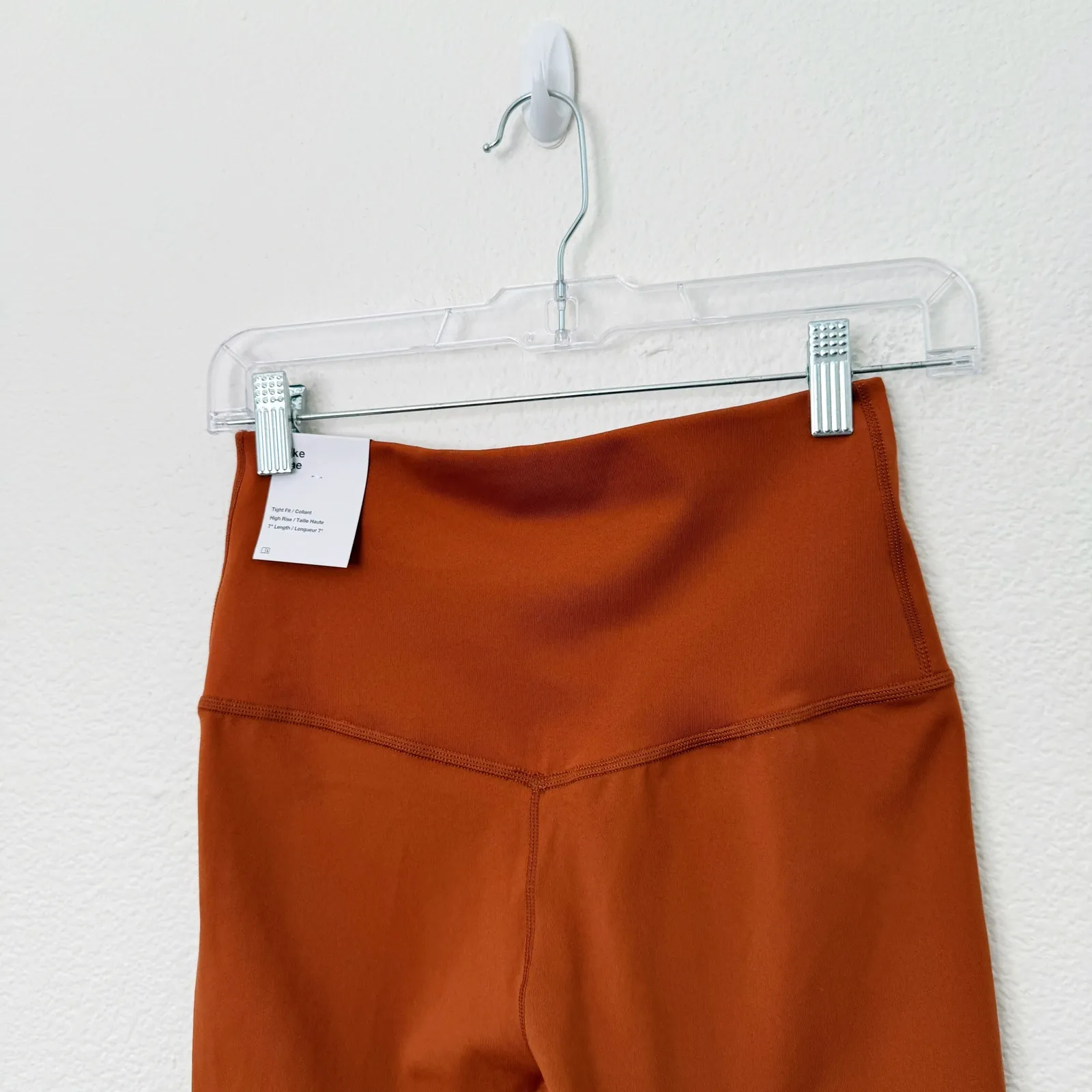 [Nike] Burnt Orange High-Rise 7" Bike Shorts NWT Dri-FIT One Workout Sz Small S - Image 5