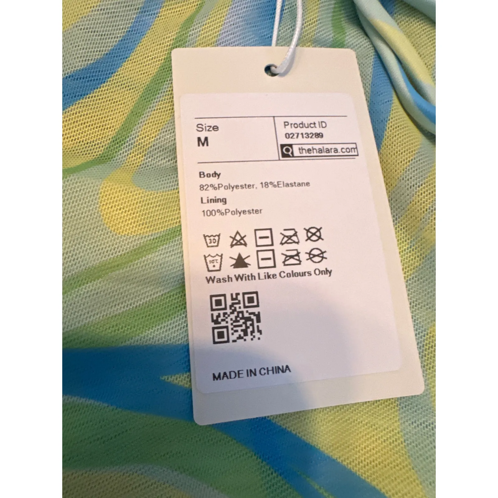 Brand New Halara Geometric Print Tie Back Side Drawstring 3-Piece Swimsuit M - Image 7