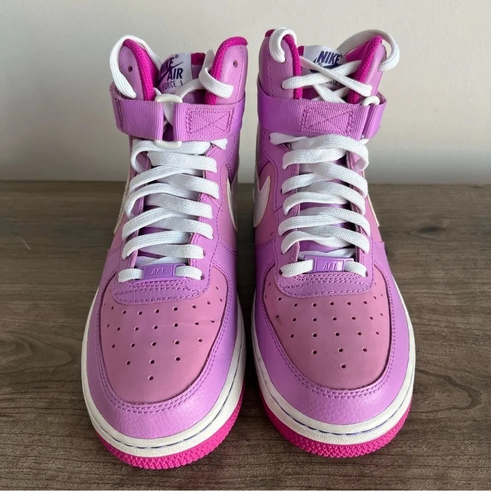Nike Air Force 1 Hi GS Fushia Glow Shoe Size 7Y or Women's 8.5 #753 - Image 6