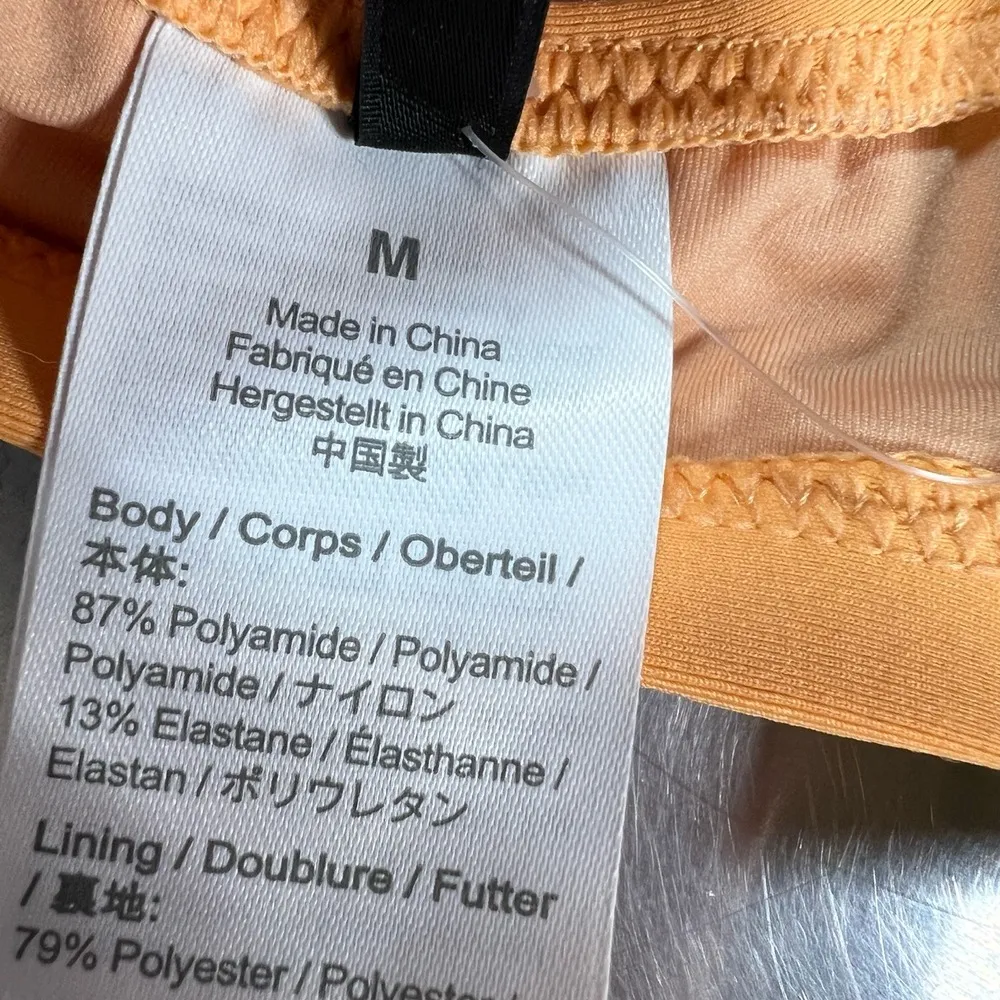 J Crew Bikini Top Orange Scoop Neck Pullover Medium New - Image 4