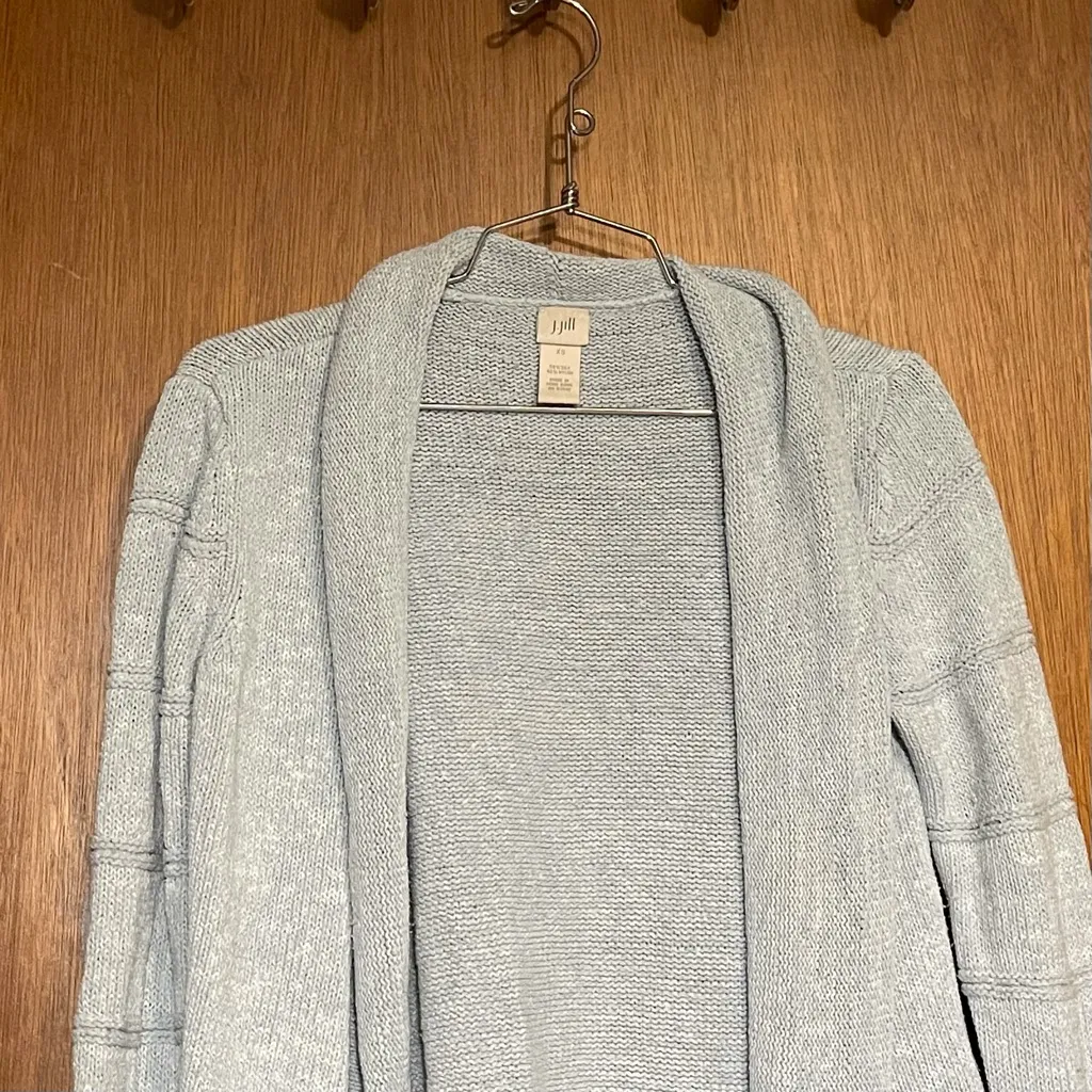 J. Jill Baby Blue Woman's Silk Blend Classic Cardigan Size XS - Image 2