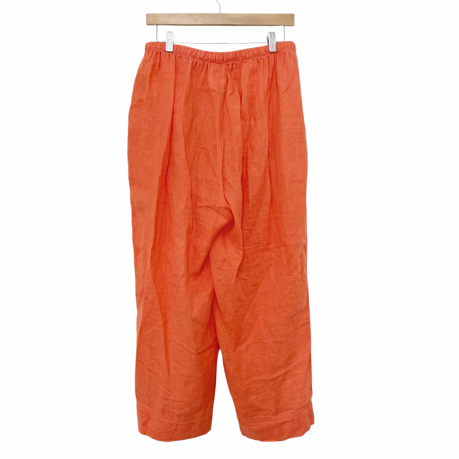 Flax Orange 100% Linen Pants Sz M - Image 3