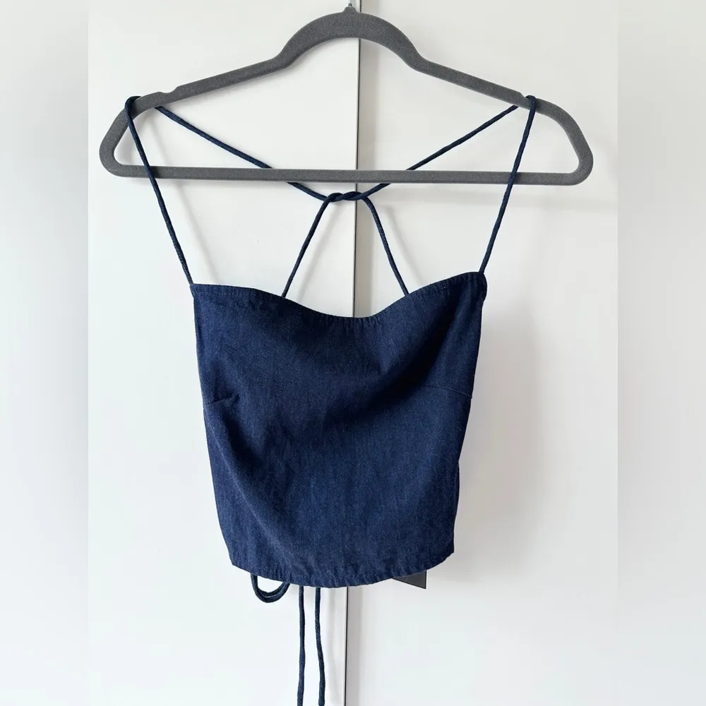 NWT MOTEL Rosta Top - Denim Blue - S - Image 7