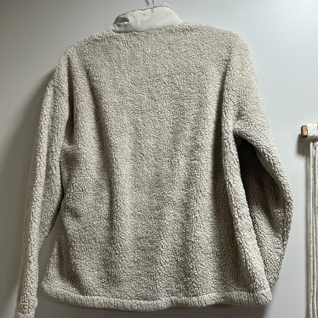 New Balance Beige Sherpa Half-Zip Hoodie - Image 2