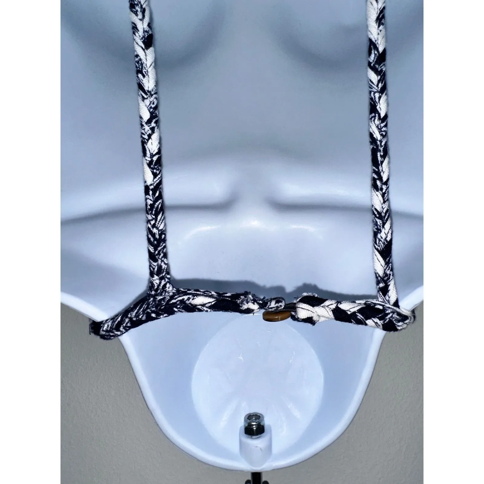 Superdry Womens Halter Dress Mini Sundress Navy White Bandana‎ Print Size 8 - Image 9