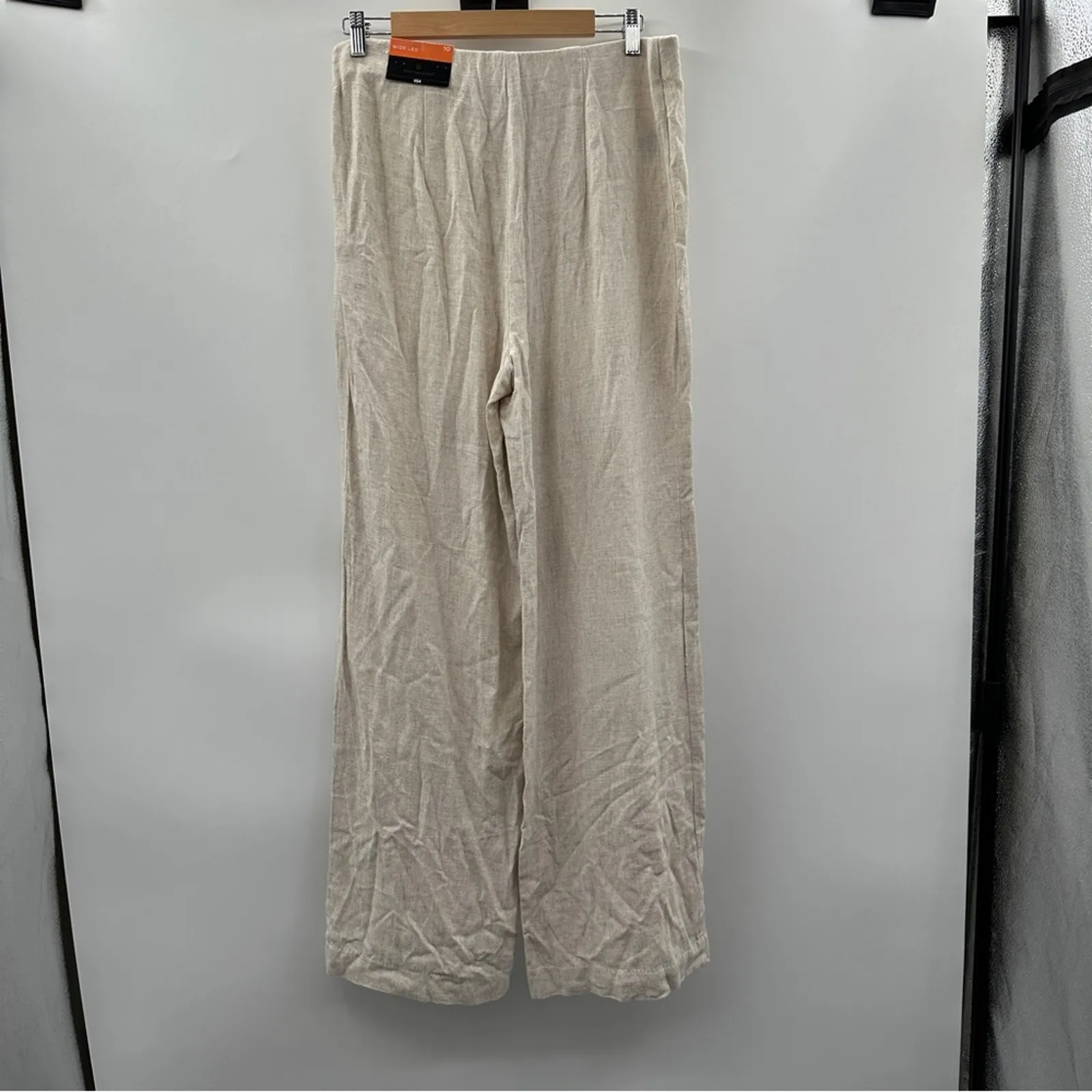 Worthington Natural Beige High‎ Rise Wide Leg Dress Pants Size 10 NEW - Image 4