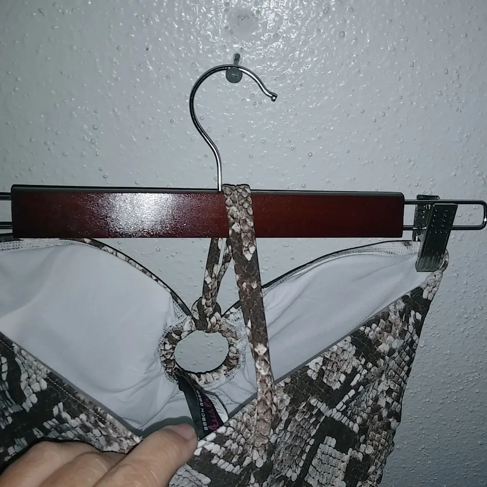 Australian Beach Babe 10 Snake One Piece Swim Suit Brown - Image 3