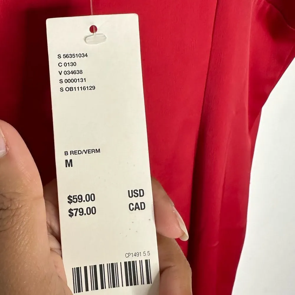 Urban Outfitters Wesley Red Satin Spagetti Straps Neck Slip Dress Size M NWT - Image 5