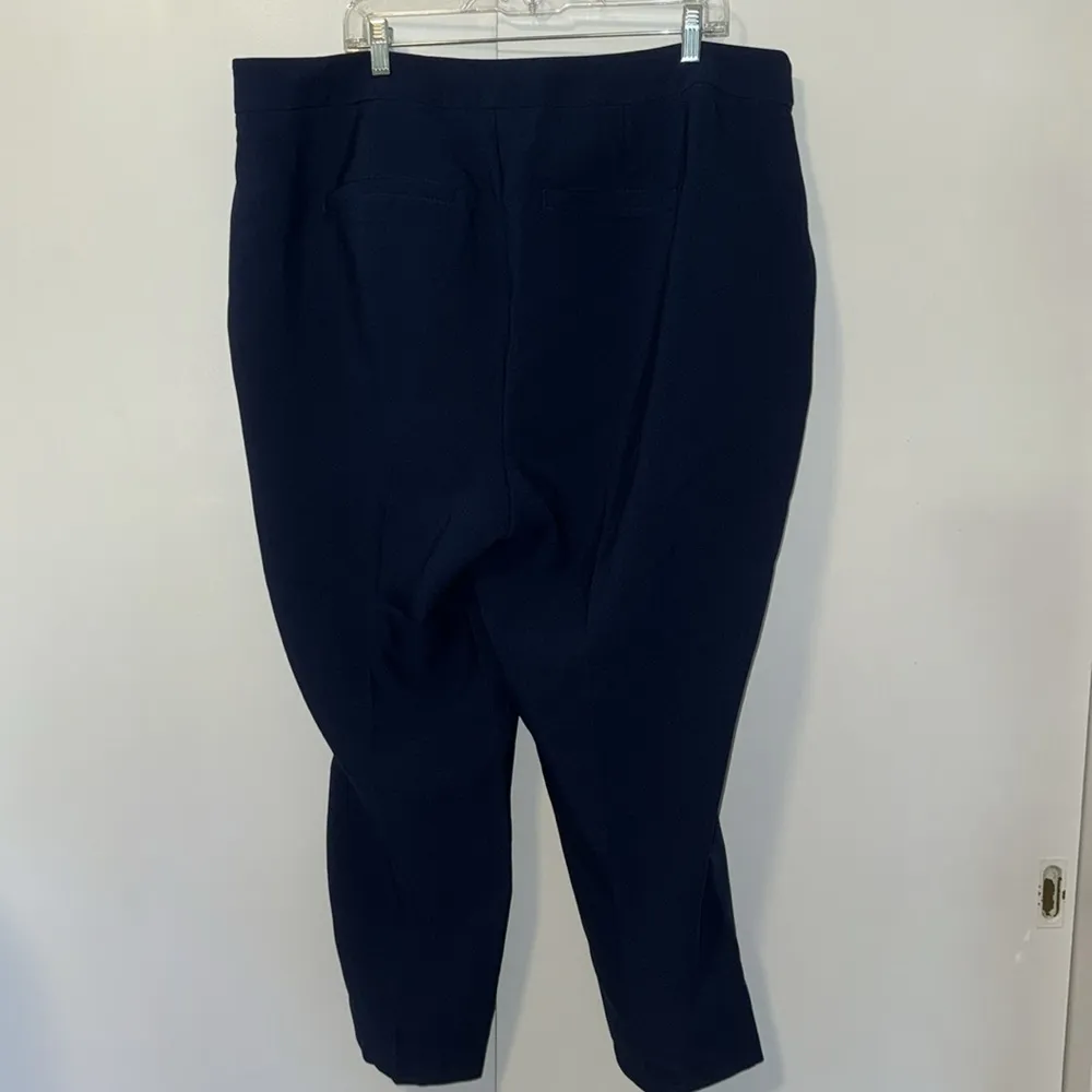 JustFab Navy Blue Button Tab Ponte Pants Trouser Women’s 3X - Image 4