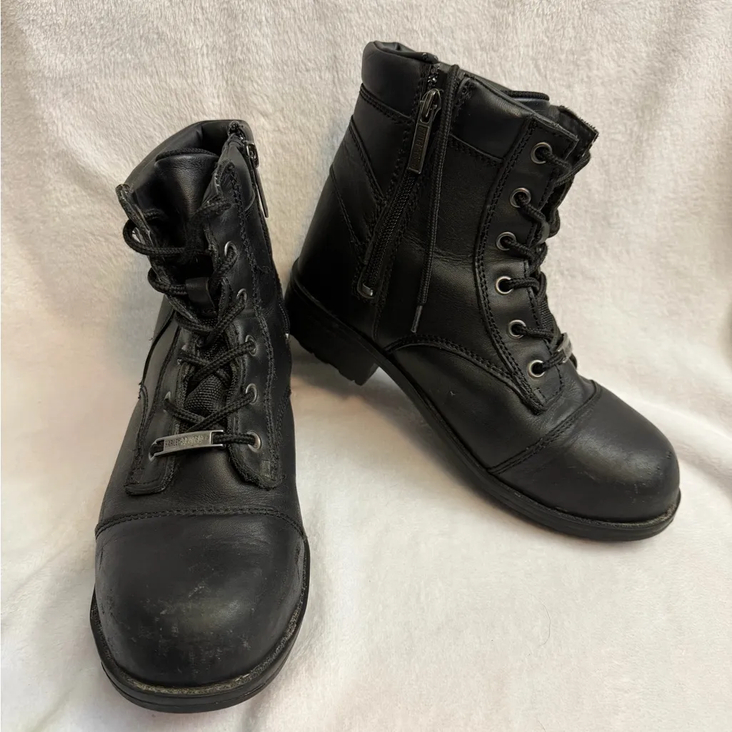 Harley Davidson Work Women's 5" Raine Steel Toe Work Boot Black - Image 2