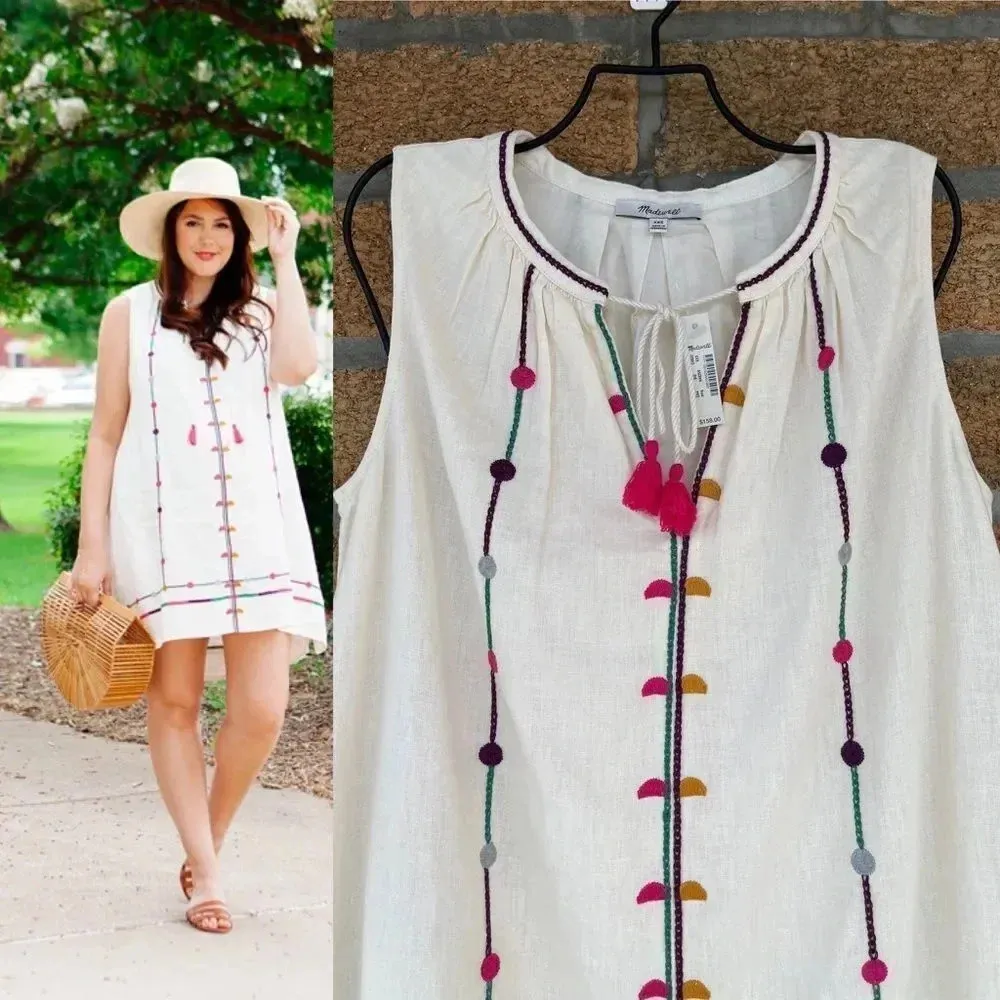 Madewell Willow Embroidered Shift Dress XXS - Image 2