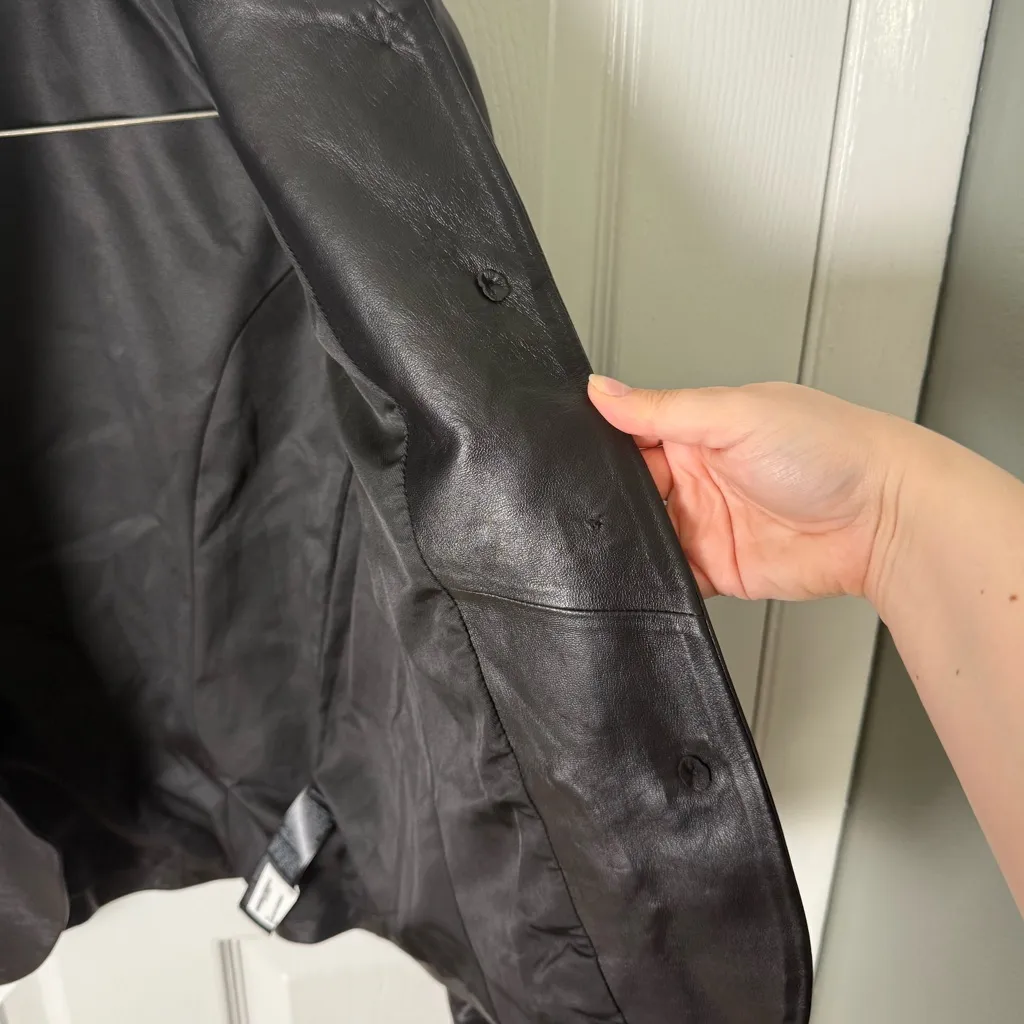 Rag & Bone Sadie Crop Leather Blazer 4 - Image 5