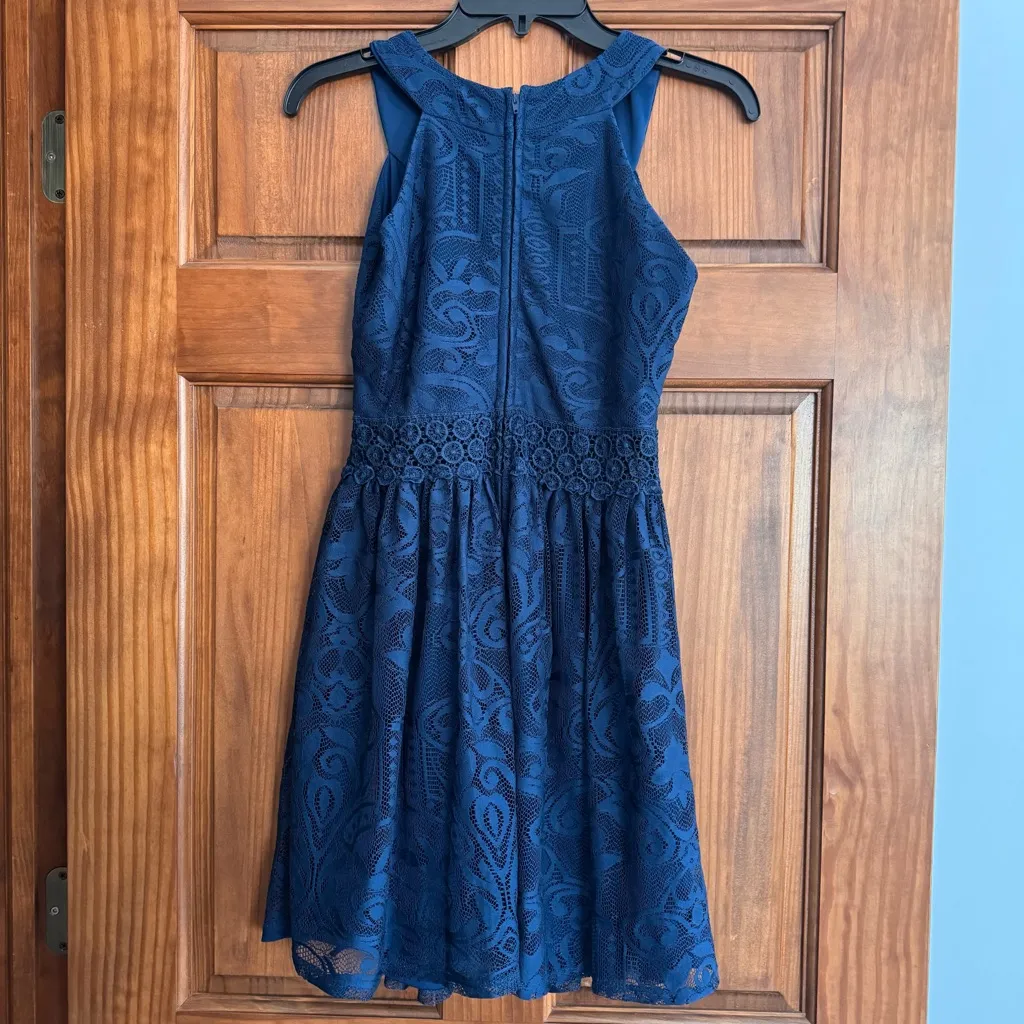 Charlotte Russe Lace Party Dress Women’s Small Navy Cocktail Homecoming - Image 5