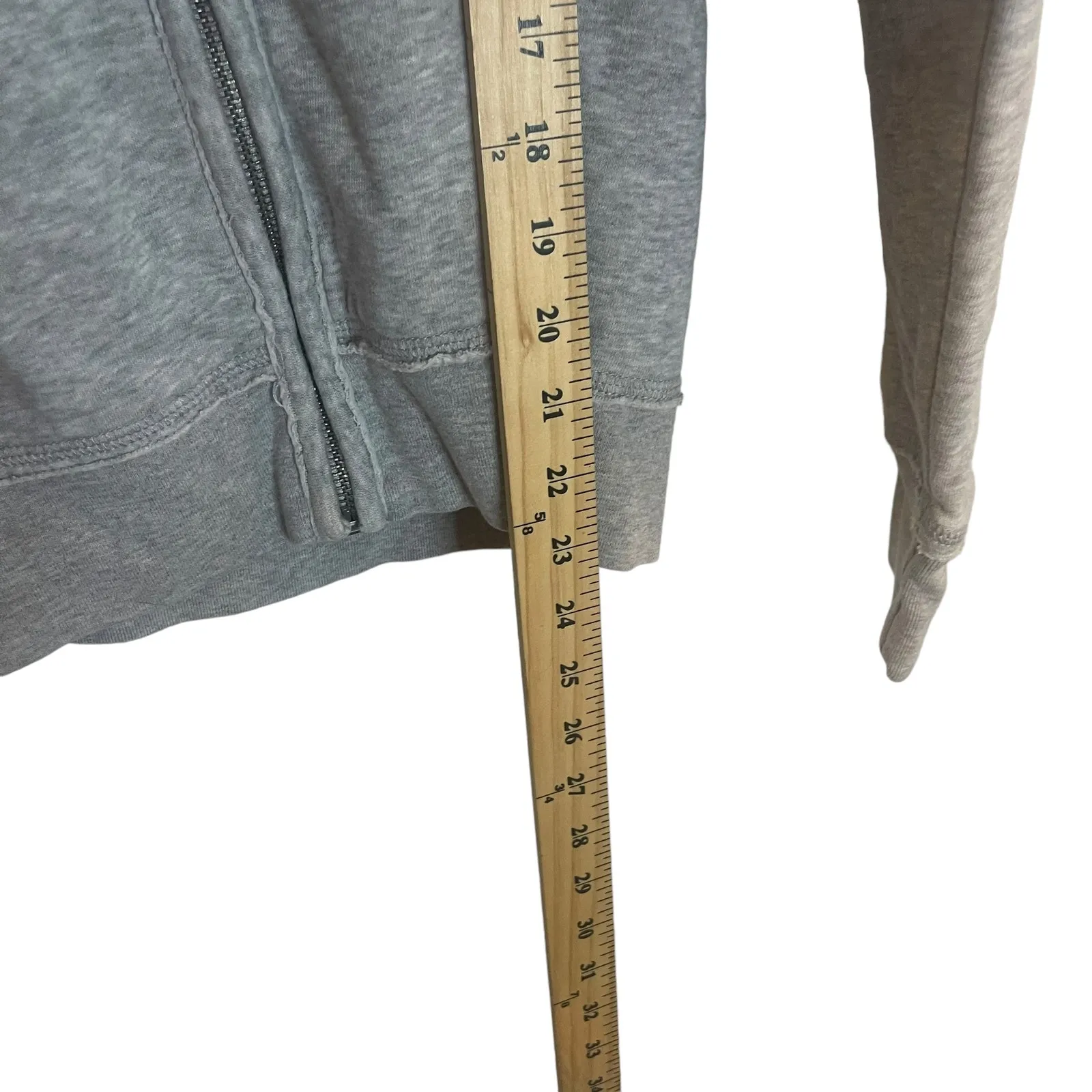 Aeropostale‎ Women's Size Large Grey Pink Logo Hooded Full Zip Up Sweater - Image 8