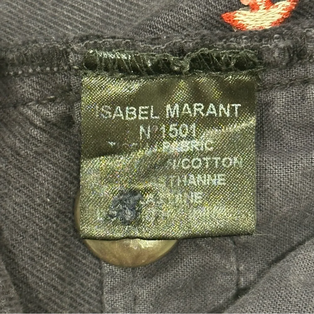 Isabel Marant Etoile Embroidered Stars Shorts Navy Size 8 Preppy Coastal Chic - Image 9