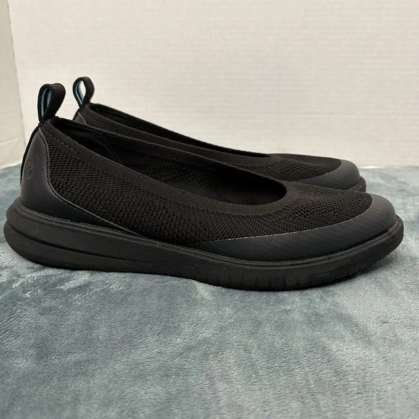 Cole Haan Womens Malorie Ballet Flat 8.5 Black Knit Mesh Sporty Slip On Shoe - Image 3