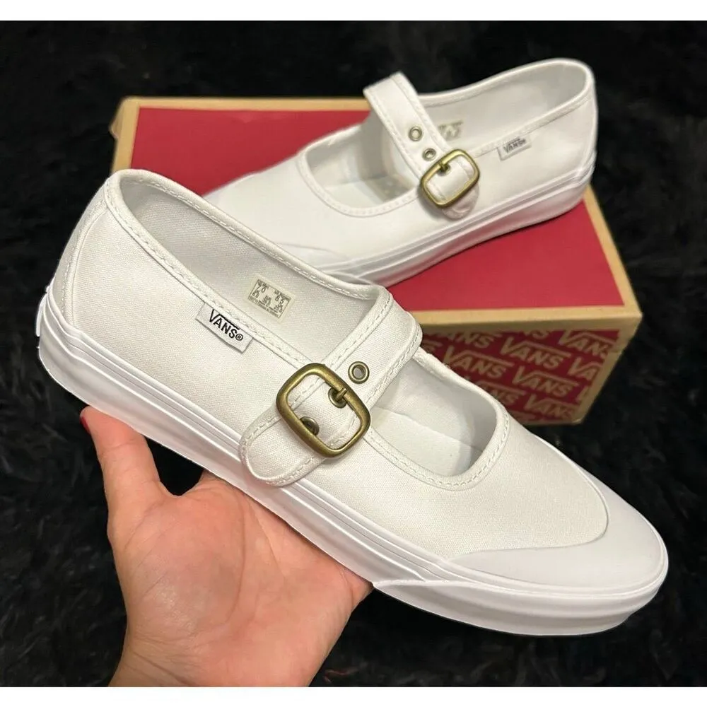 VANS Mary Jane white shoes sneakers women’s 8.5 new - Image 6