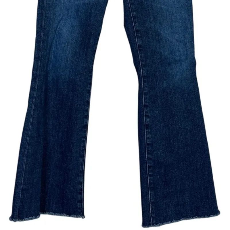 J Brand Lillie High Rise Crop Slim Raw Hem Flare Button Fly Jean 26 Blue #4067 - Image 3