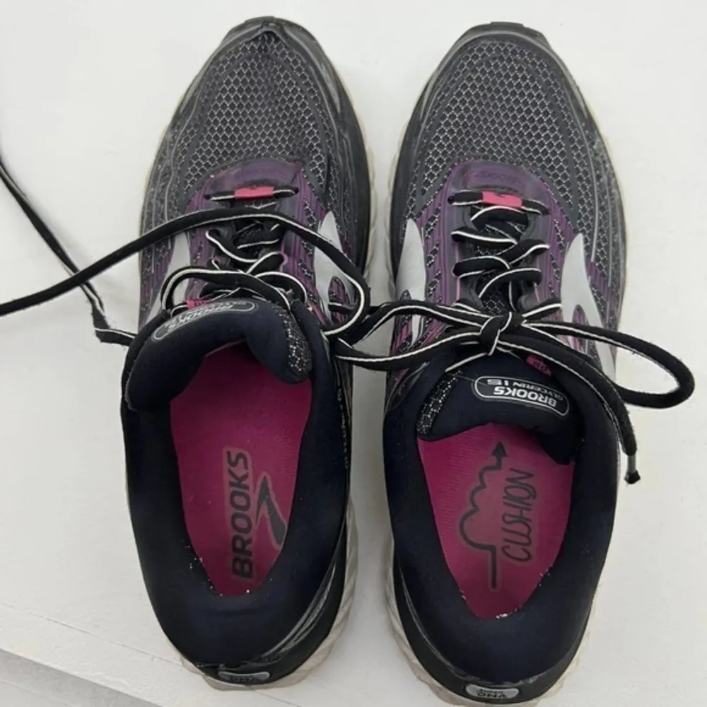 Brooks Women's Glycerin 15 1202471B088 Black Pink Running lace up Shoes Size 9 - Image 10