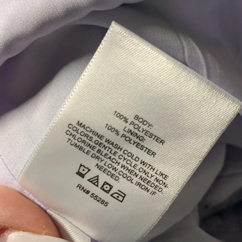 EXPRESS PURPLE FLORAL RUCHED PUFF SLEEVE CROP TOP BLOUSE WOMENS XS - Image 9