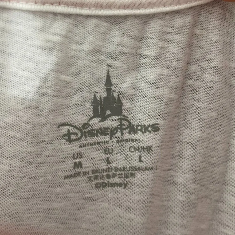 Disney Minnie Mouse Women M It's A Shore Thing  White Pink 3/4‎ Raglan Tee - Image 3