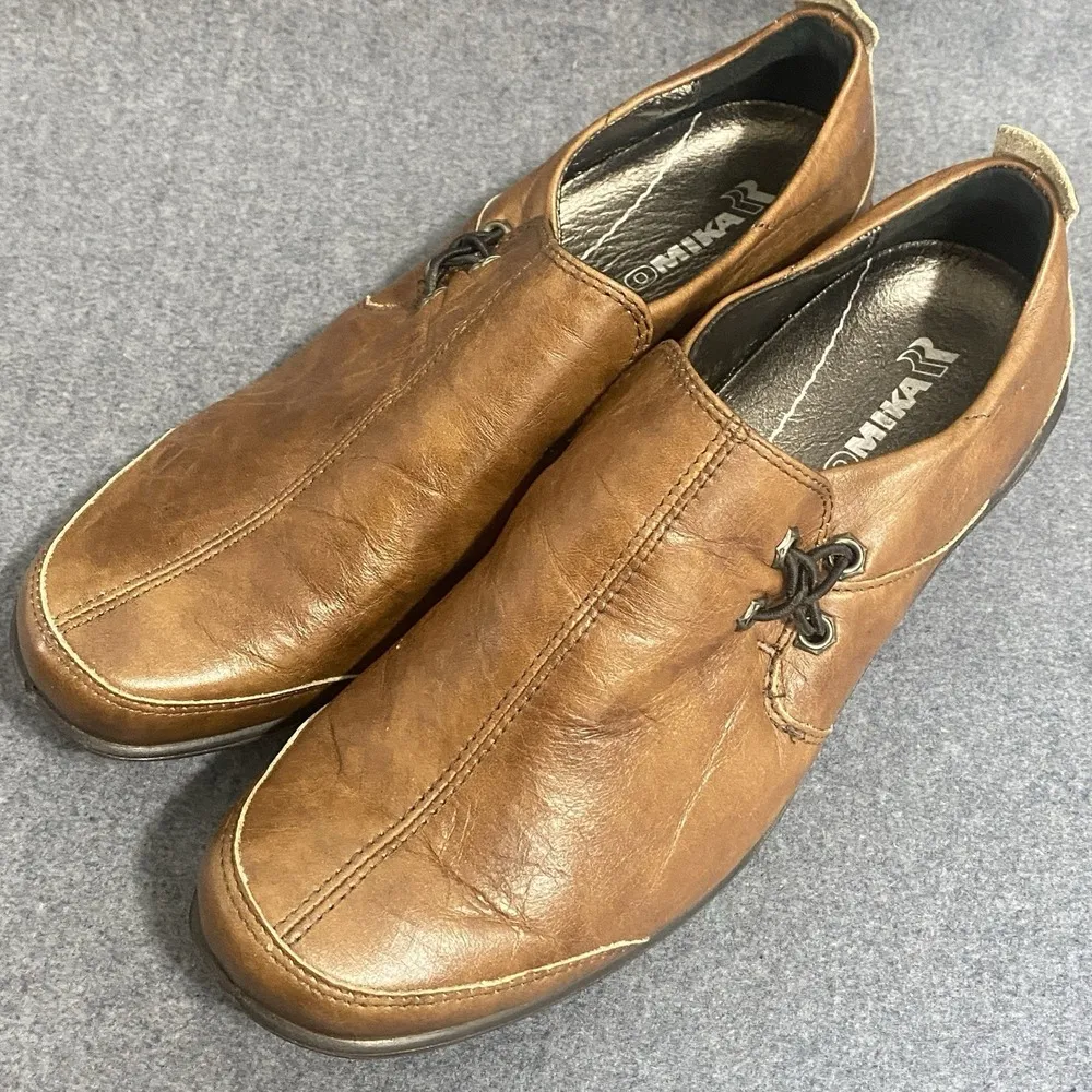 Romika Shoes Womens 39 Loafers Slip On Brown Leather Low Top Round Toe Casual Size 7 - Image 3