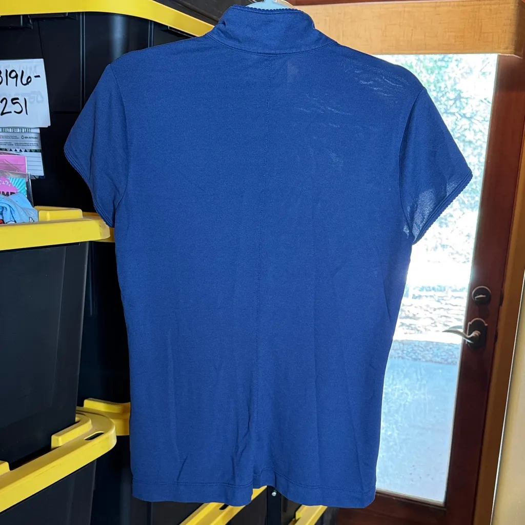 Nike Golf Women's 1/4 Zip Dri-Fit Midnight Blue Polo Shirt Size Medium - Image 8