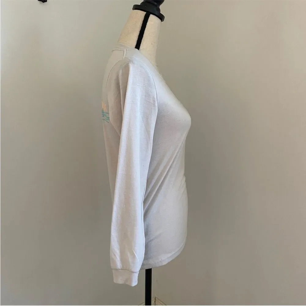 Southern Marsh Long Sleeve Graphic Tee size XS Shirt Gray Sunset‎ Preppy Granola - Image 4