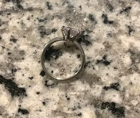 Australian Crystal Round Stone Ring Dipped In White Gold! Silver - Image 6