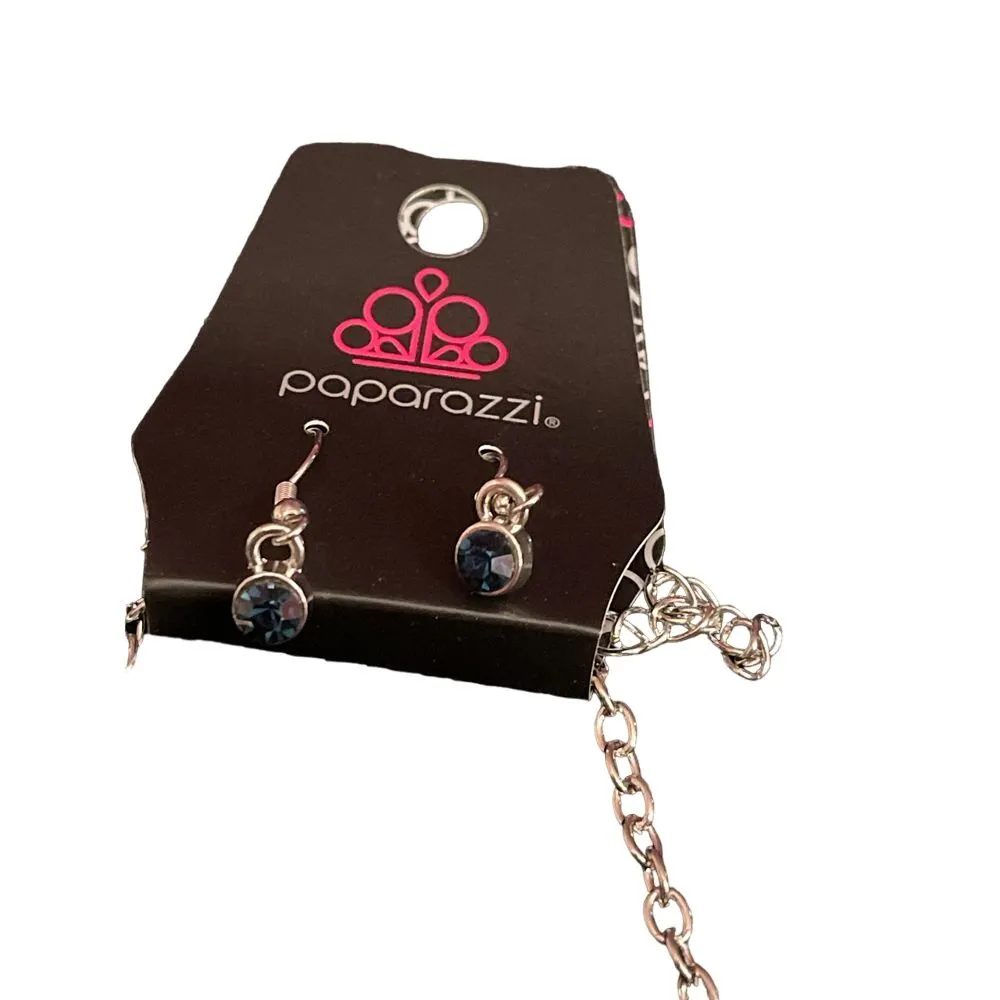 Elegant Silver-Tone‎ Necklace and Bracelet Set with Black Crystal Accents R-67 - Image 4