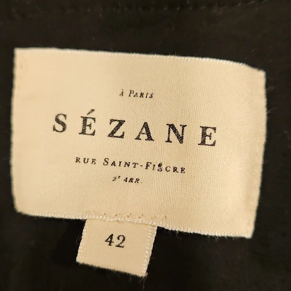 💕SEZANE💕 Odile Dress ~ Printed Kashmir Black and White FR 42 = US 10 NWOT - Image 14