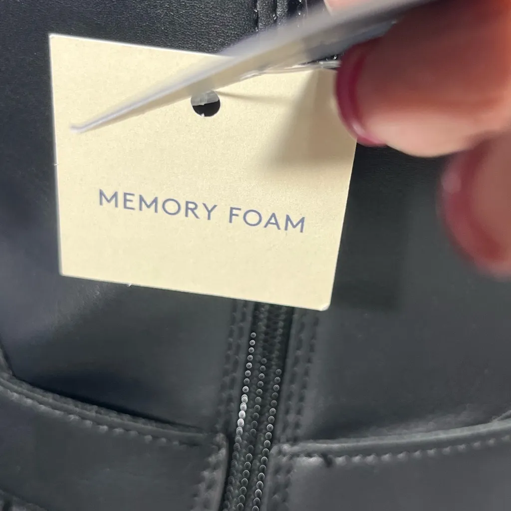 UNIVERSAL THREADS CONNER WOMENS ANKLE BOOT FAUX LEATHER W/BUCKLES BLACK SZ 8.5 - Image 8