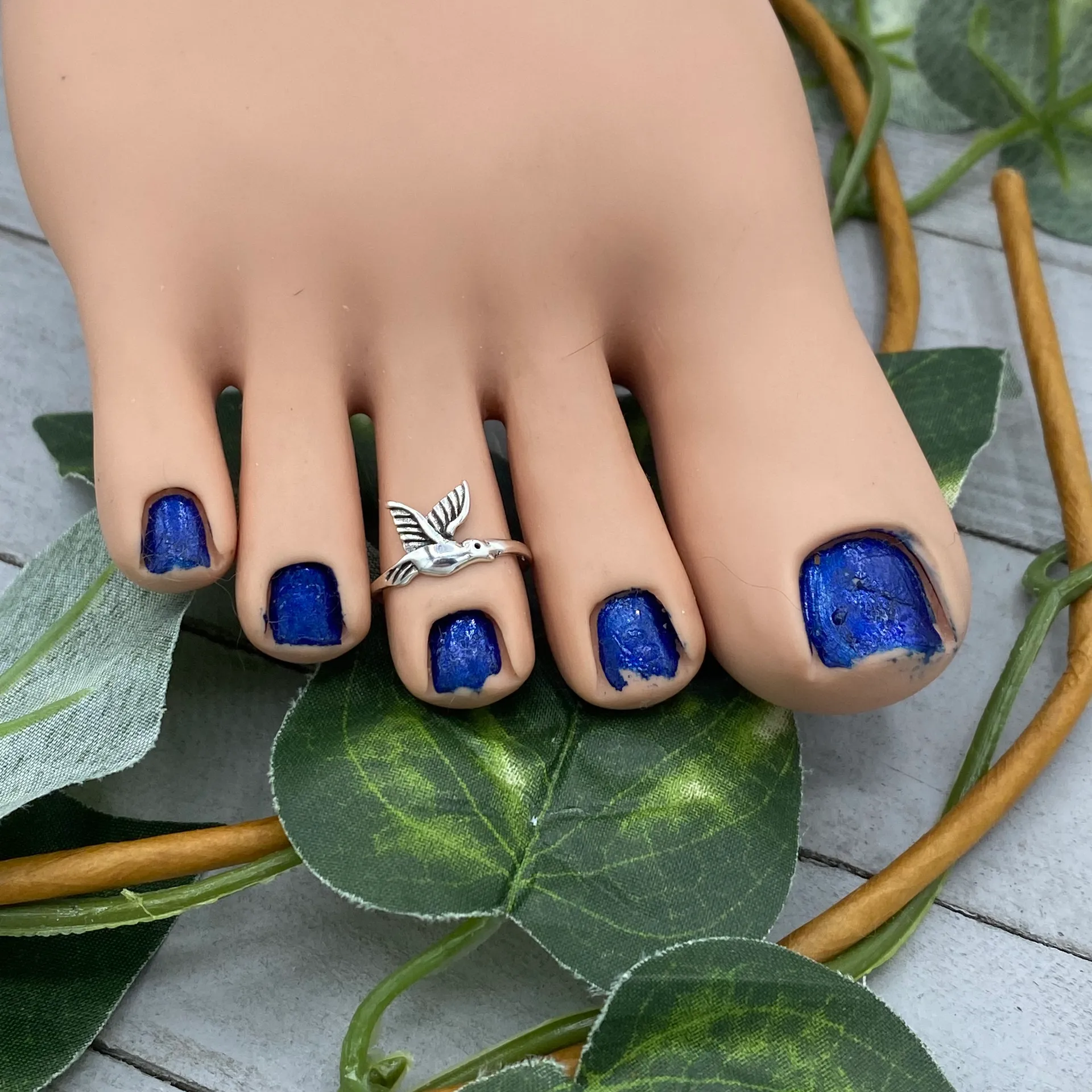 Flying Bird Sterling Silver Toe Ring Midi Ring - Image 3