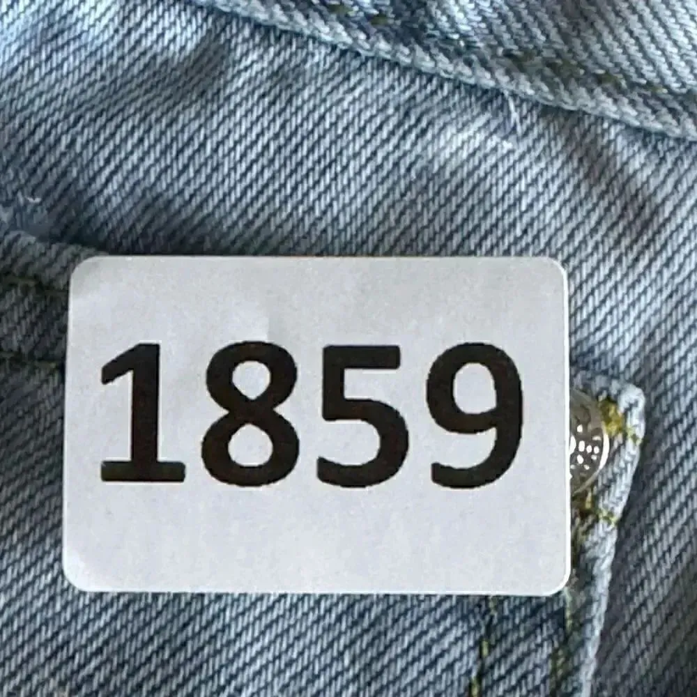 Princess Poly Xx Blue Denim cotton High waisted  Zip & button fastening Raw Hem - Image 11