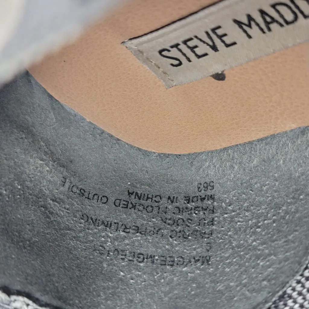 Women's Steve Madden Maygee Gray Camo Knit Stretchy Slip-On Sneakers Size 9 - Image 8