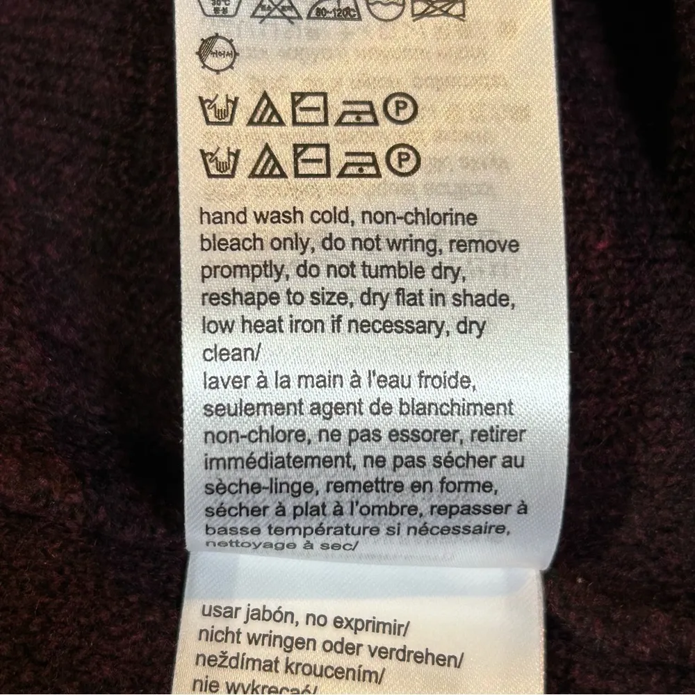 Calvin Klein Jeans Turtleneck Acrylic Blend Sweater Burgundy Size XL - Image 13