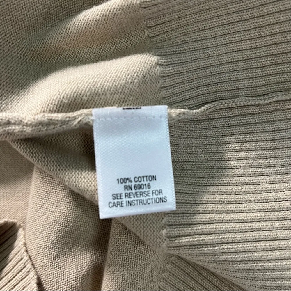 Beige Button Front Cardigan Sweater Women’s Size Large - Image 6