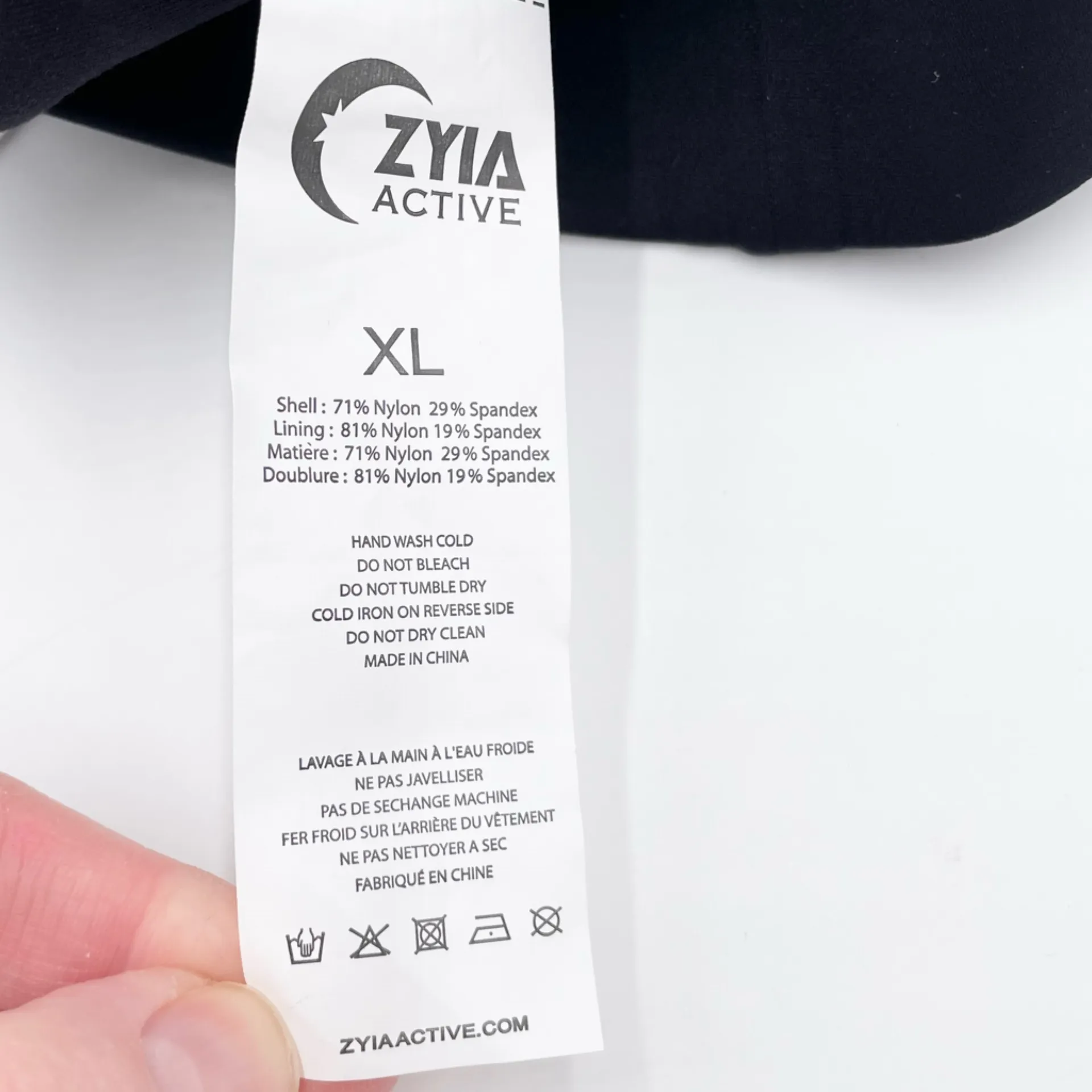 NEW Zyia Black & White Primo Mesh Bra Size XL Workout Athleisure Strappy Back - Image 9