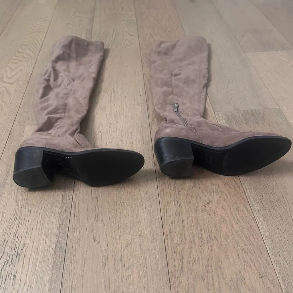 Marc Fisher Womens Yakira Tan Over the Knee Suede Boots - Image 6