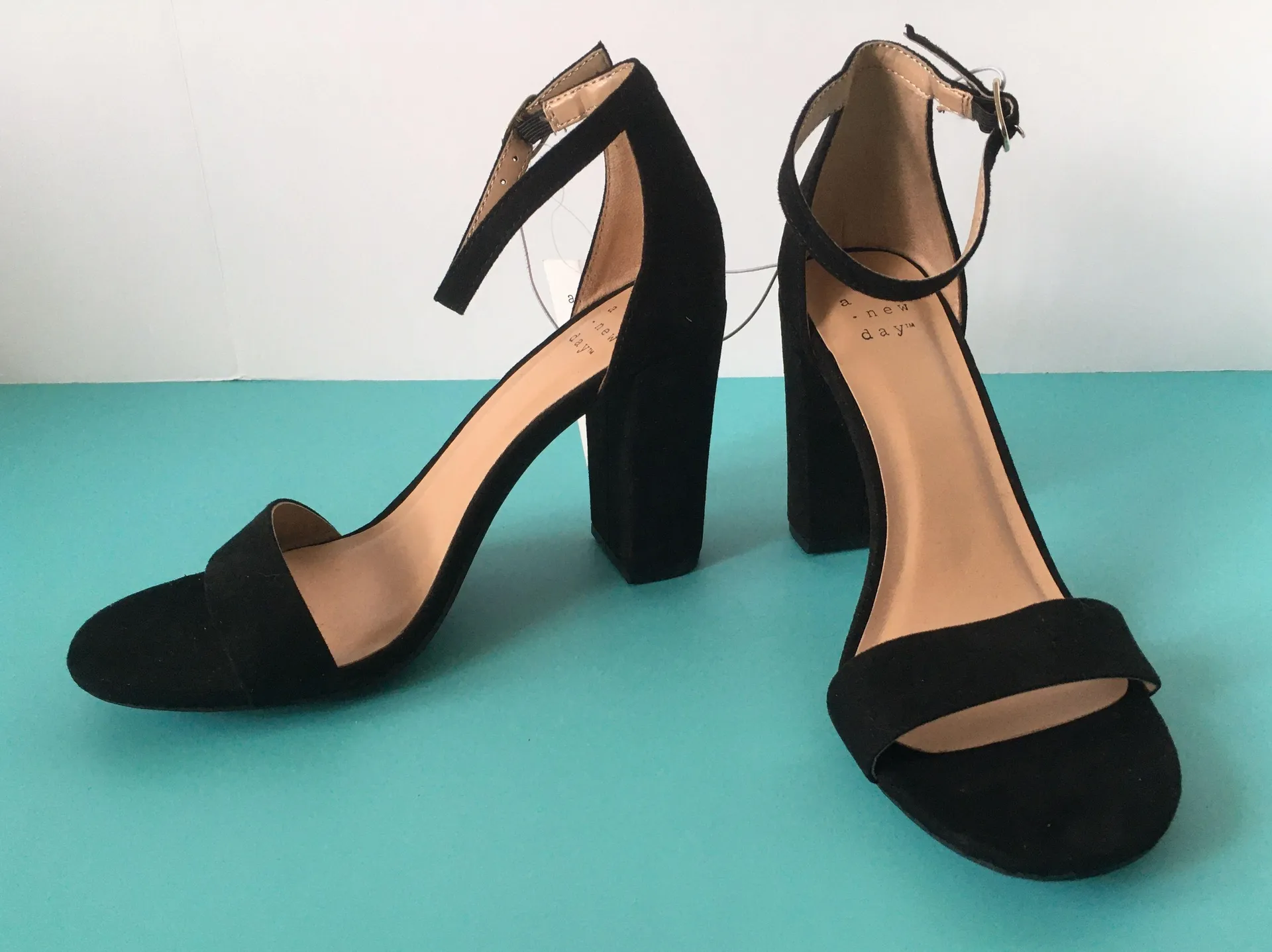 Black Suede Heels, Size 6 1/2 - Image 4