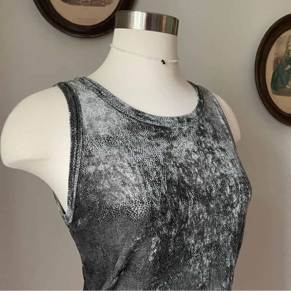 Armani Collezioni Snakeskin Printed Velvet Tank - Image 3